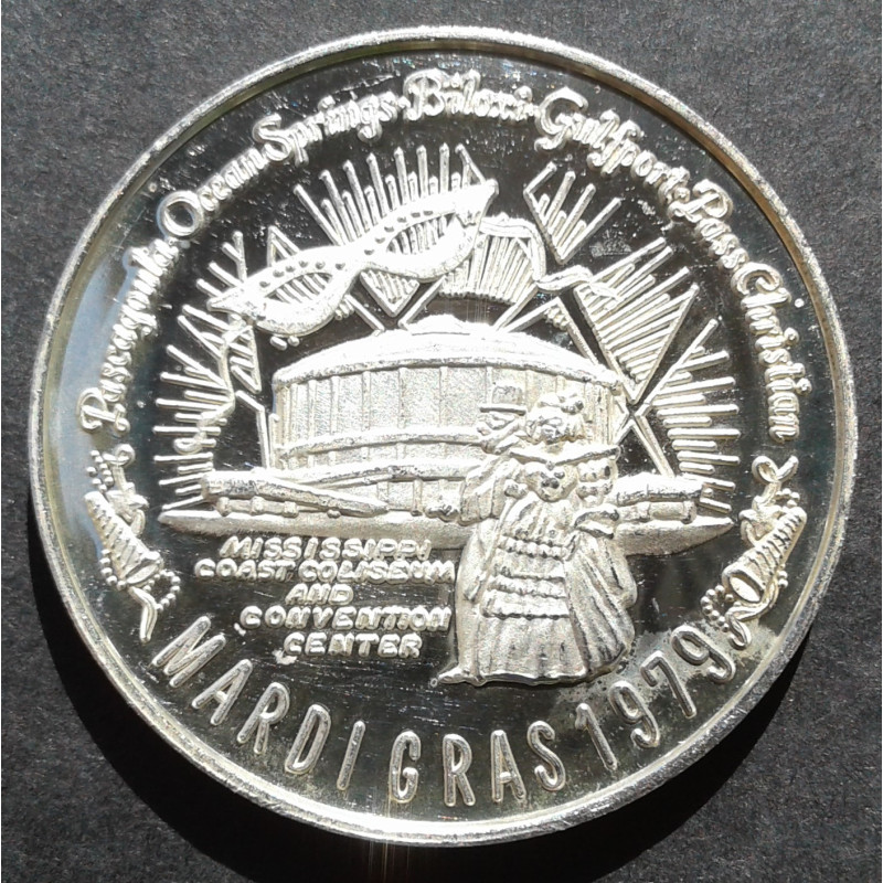 1979 1 Oz Gulf Coast Carnival Association Doubloon Obverse