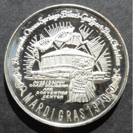 1979 1 Oz Gulf Coast Carnival Association Doubloon Obverse