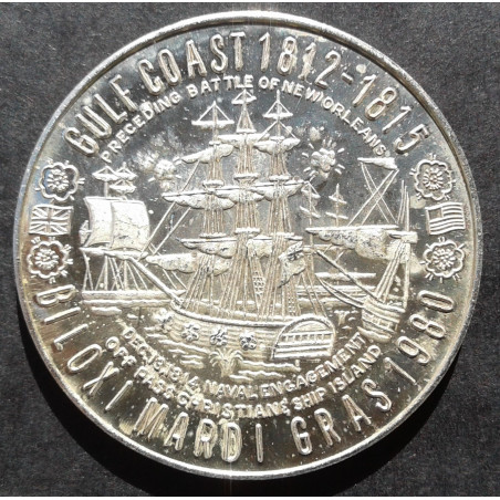 1980 1 Oz Gulf Coast Carnival Association Doubloon Obverse