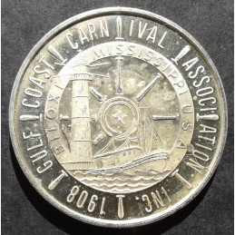 1980 1 Oz Gulf Coast Carnival Association Doubloon Reverse