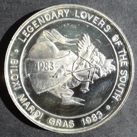 1983 1 Oz Gulf Coast Carnival Association Doubloon Obverse