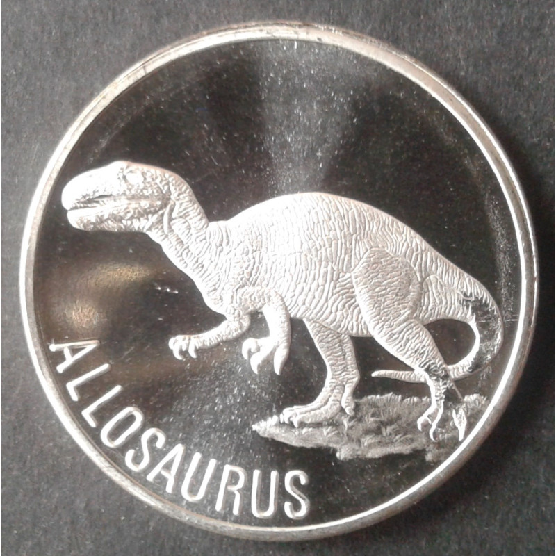 1 Oz  Allosaurus Obverse