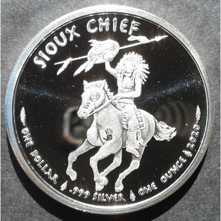 2020 1 Oz AOCS Sovereign Nation Sioux Obverse