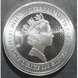 2021 1 Oz St. Helena Queen's Virtues Harmony Obverse