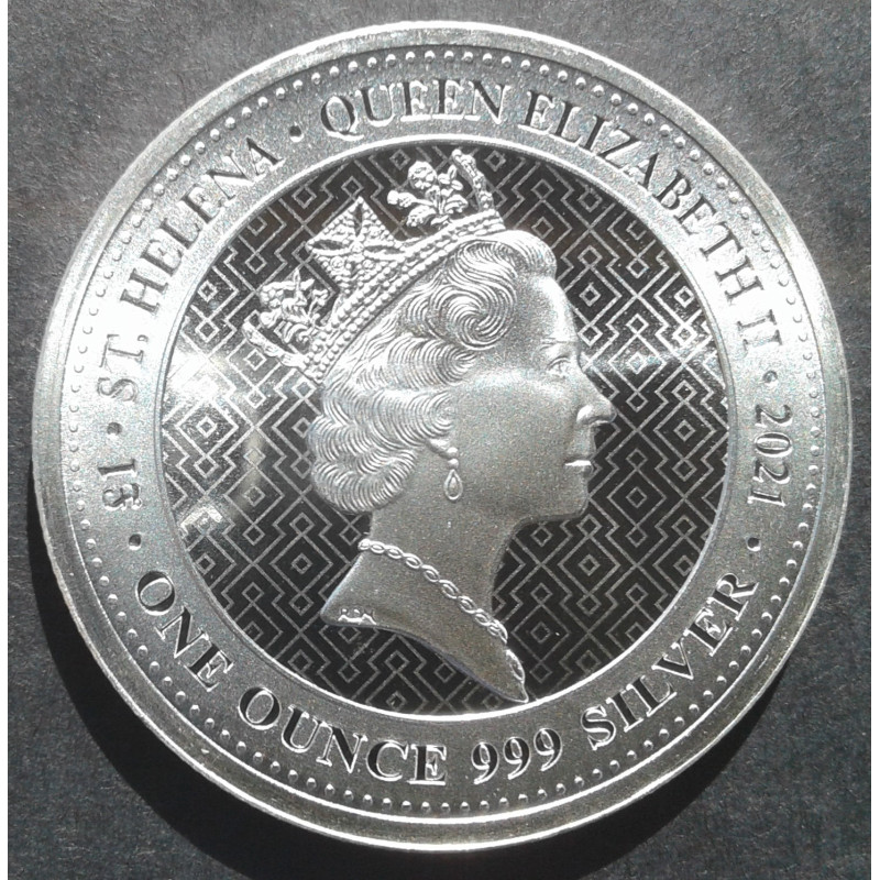 2021 1 Oz St. Helena Queen's Virtues Harmony Obverse