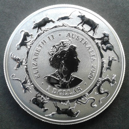 2020 1 Oz RAM Year of the Rat Reverse