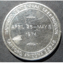 1974 1 Oz Safford Arizona Centennial Obverse