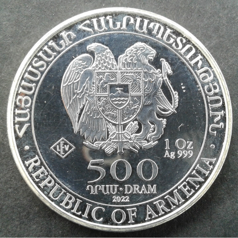2022 1 Oz Armenia Noah's Ark Reverse