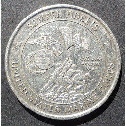 1 Oz Desert Storm Marine Corp Reverse