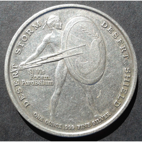 1 Oz Desert Storm Marine Corp Obverse