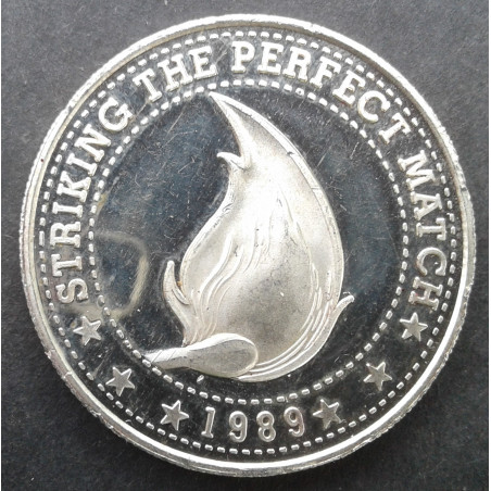 1989 1 Oz SilverTowne St. Gaudens Match Reverse