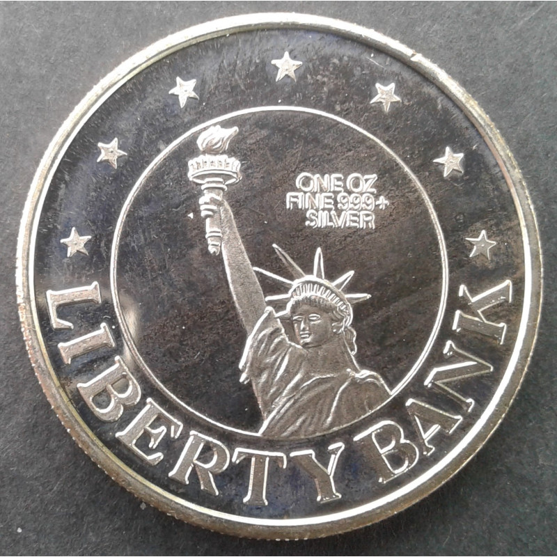 1986 1 Oz Liberty Bank Centennial Celebration Reverse