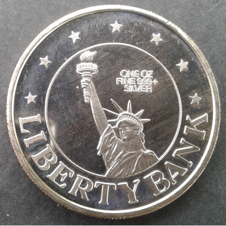 1986 1 Oz Liberty Bank Centennial Celebration Reverse
