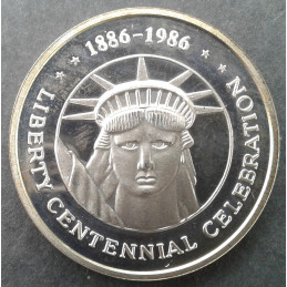1986 1 Oz Liberty Bank Centennial Celebration Obverse