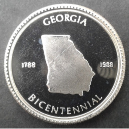 1988 1 Oz Georgia Bicentennial Obverse