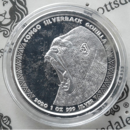 2020 1 Oz Congo Gorilla Obverse