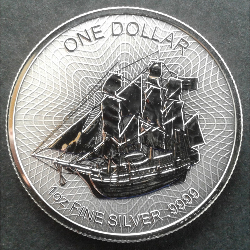 2017 1 Oz Cook Islands Silver Bounty Type 2 Obverse