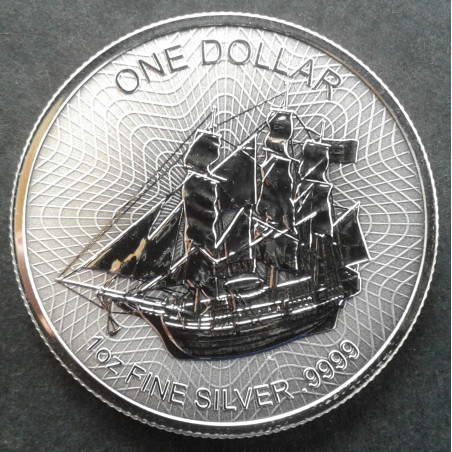 2017 1 Oz Cook Islands Silver Bounty Type 2 Obverse