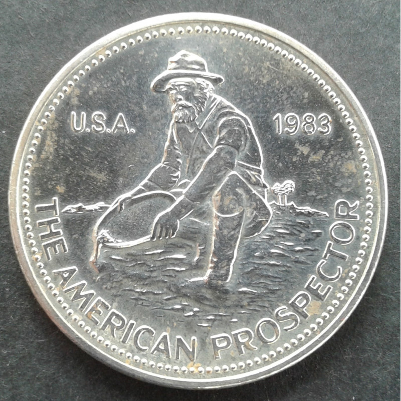 1983 1 Oz Engelhard Prospector Silver Round