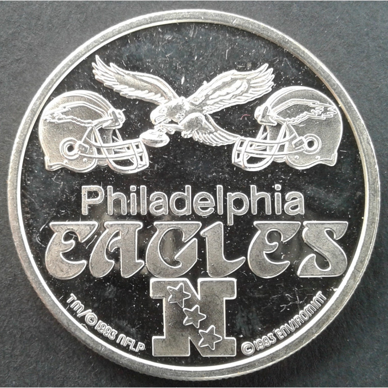 1993 1 Oz Enviromint Philadelphia Eagles NFL Reverse