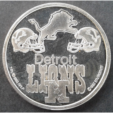 1993 1 Oz Enviromint Detroit Lions NFL Reverse