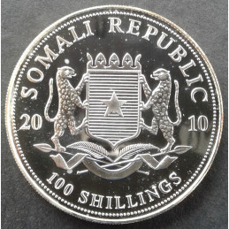 2010 1 Oz Somali Elephant Rev 2009 Mule Error Obverse