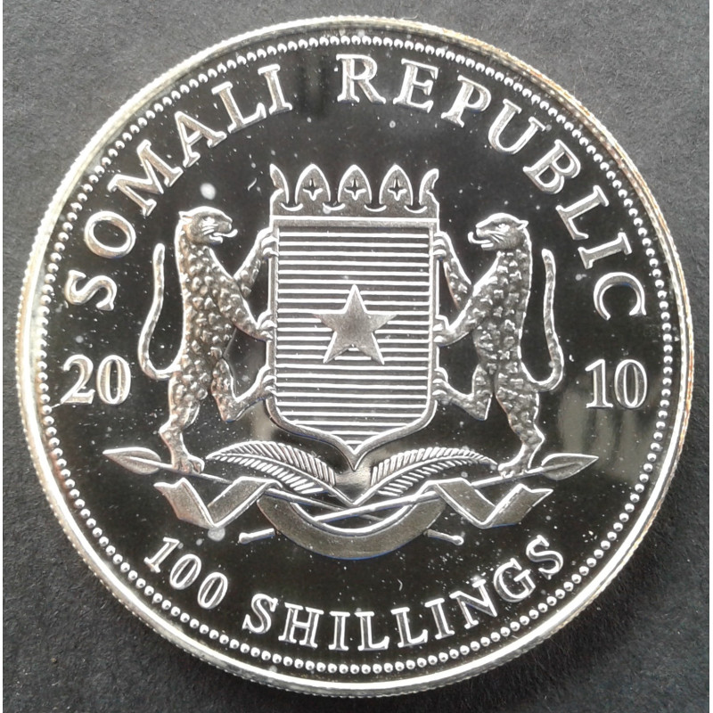 2010 1 Oz Somali Elephant Rev 2009 Mule Error Obverse