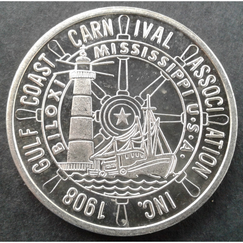1989 1 Oz Gulf Coast Carnival Association Reverse