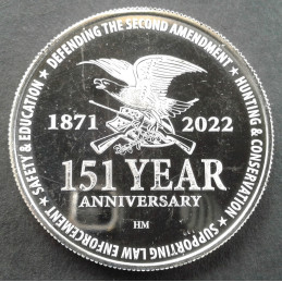 2022 1 Oz Highland Mint NRA Reverse
