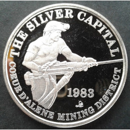 1983 1 Oz Sunshine Mint Coeur D'Alene Obverse