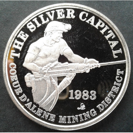 1983 1 Oz Sunshine Mint Coeur D'Alene Obverse