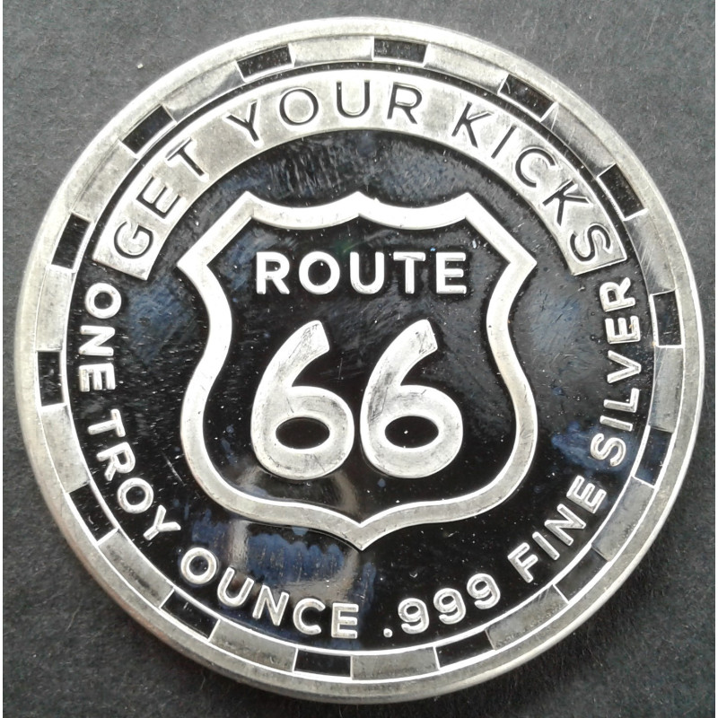 1 Oz Sunshine Mint Route 66 Reverse