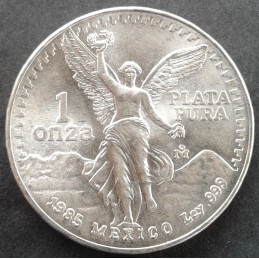 1985 1 Oz Mexican Libertad Type 2 Obverse
