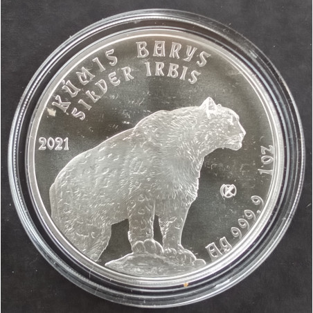 2021 1 Oz Kazakhstan Snow Leopard [Irbis] Obverse