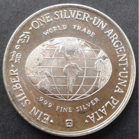 1 Oz TenTex World Trade Obverse