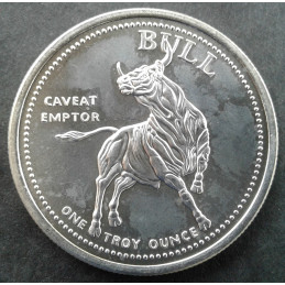 1 Oz NTR Metals Bull\Bear Obverse