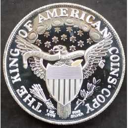 1 Oz SilverTowne Draped Bust Reverse
