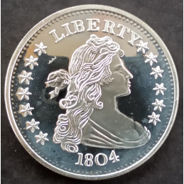 1 Oz SilverTowne Draped Bust Obverse
