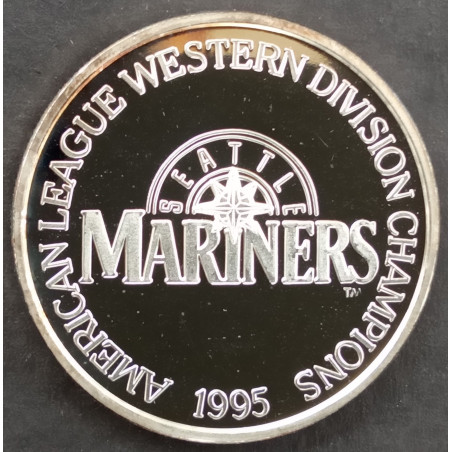 1995 1 Oz Enviromint Mariners AL Champions Obverse