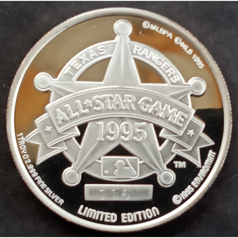 1995 1 Oz Enviromint Edgar Martinez Reverse
