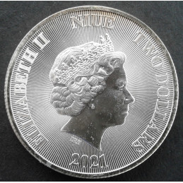 2021 1 Oz Niue Roaring Lion Obverse