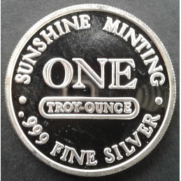 1 Oz Sunshine Mint McCaw School of Mines Reverse