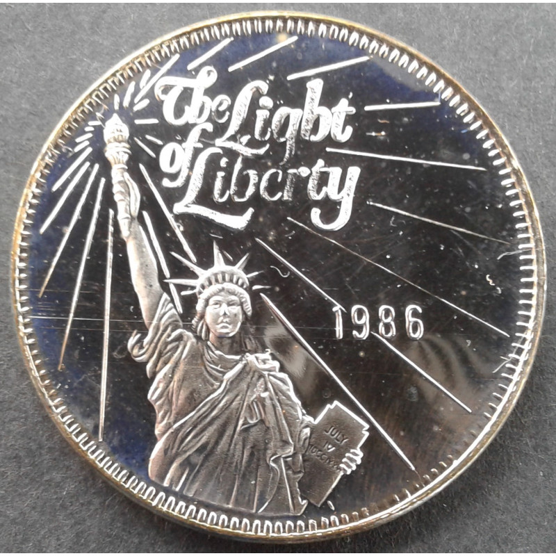 1986 1 Oz Liberty Mint Light of Liberty Obverse