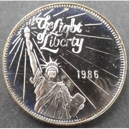1986 1 Oz Liberty Mint Light of Liberty Obverse