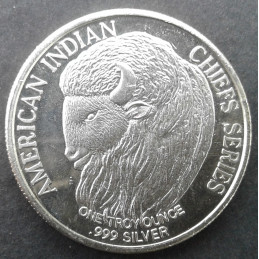 1 Oz  American Indian Chiefs Sitting Bull Reverse