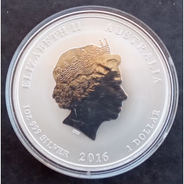 2016 1 Oz Australian Lunar Series 2 [Monkey] Obverse