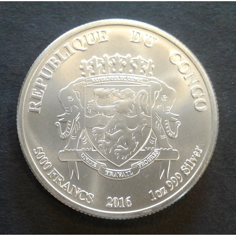 2016 1 Oz Congo Lion Reverse
