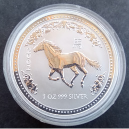 2002 1 Oz Australian Lunar Series 1 [Horse] Reverse