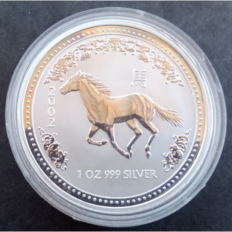 2002 1 Oz Australian Lunar Series 1 [Horse] Reverse
