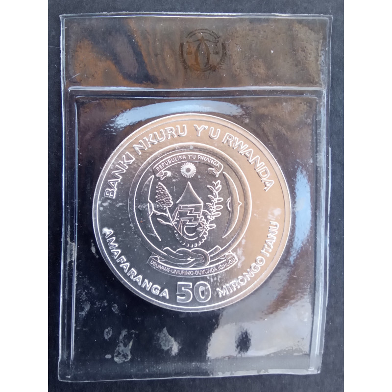 2015 1 Oz Rwanda Wildlife Cape Buffalo Reverse